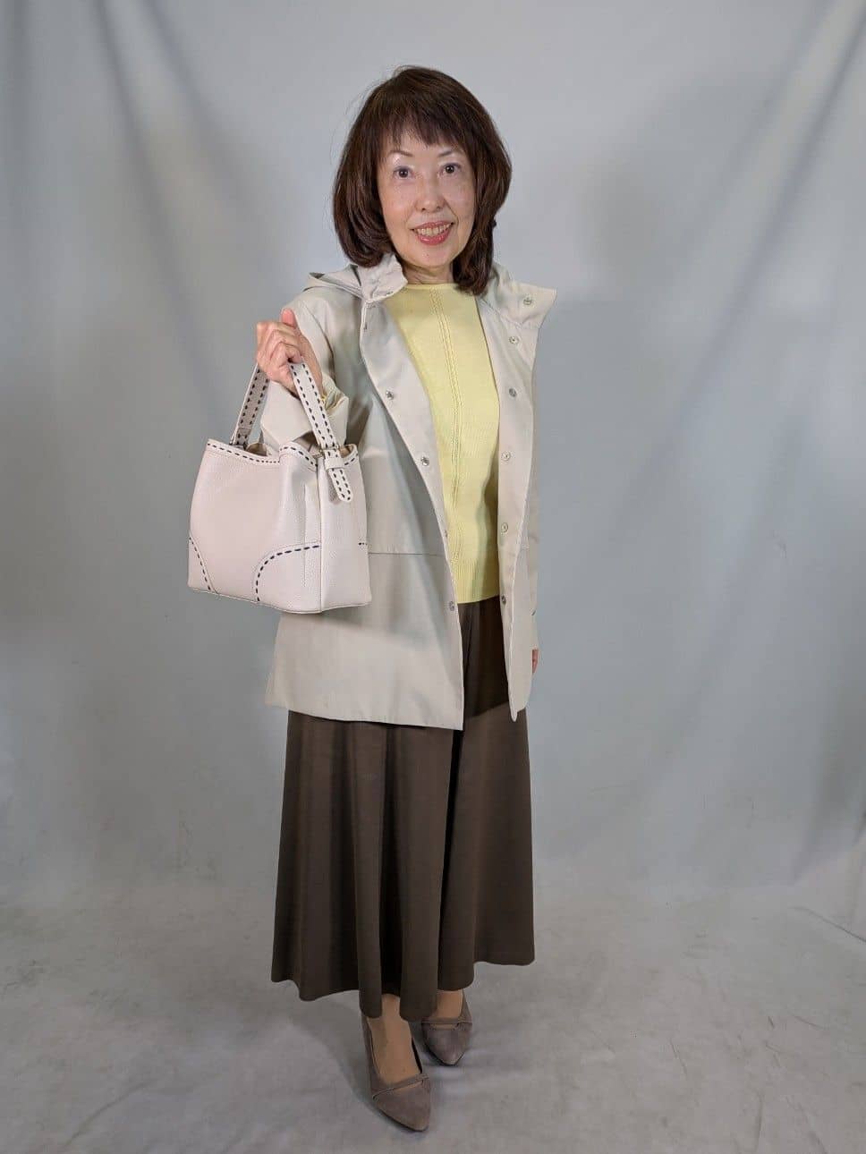 k.kazunoさんの「Reflect｜【選べる8色／スカートにもパンツにも◎】ウール混ボートネックニット」を使ったコーディネート