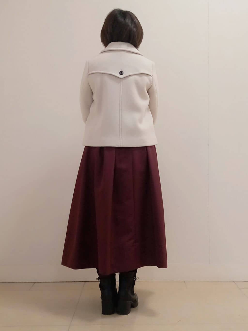 emiさんの「DRESSTERIOR｜フェイクファーコンビリサイクルレザートートバッグ」を使ったコーディネート