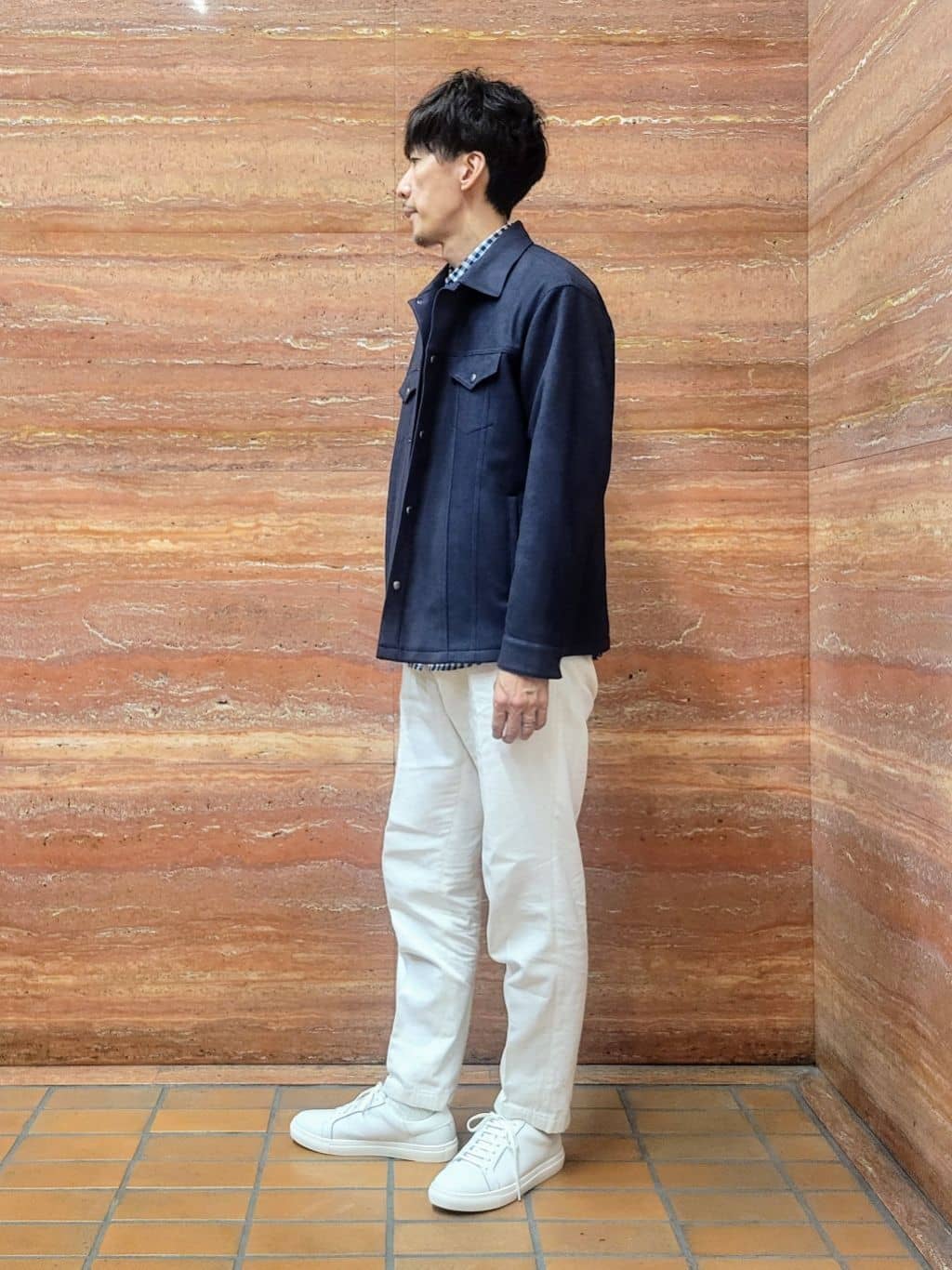 piroyaさんの「TAKEO KIKUCHI｜【Air Palette Knit】ワンポイント カラーニット プルオーバー」を使ったコーディネート