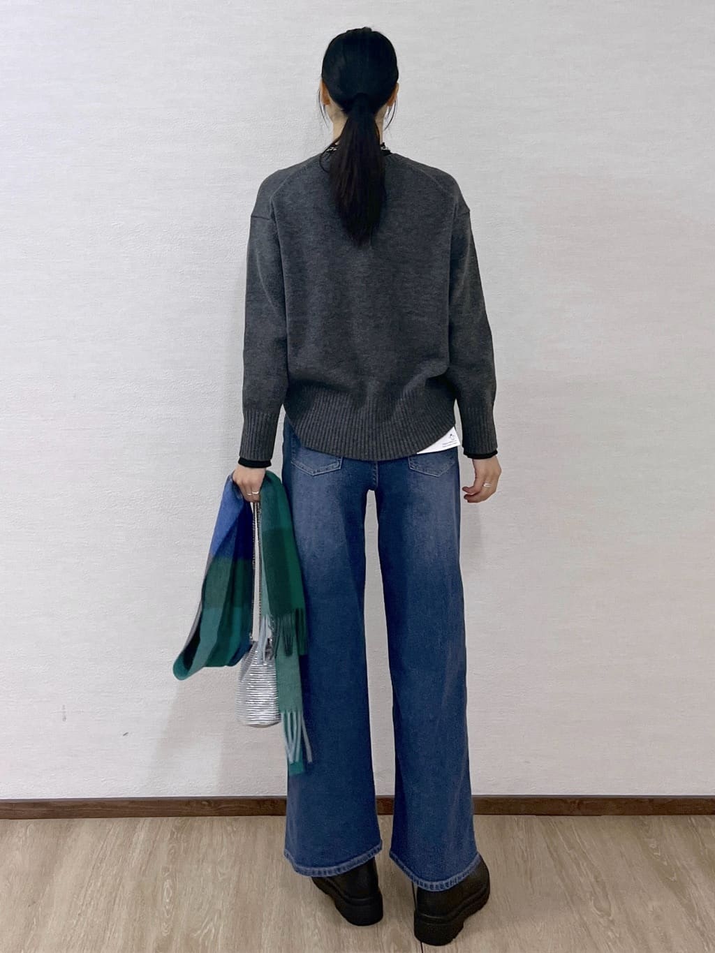 sachikoさんの「OPAQUE.CLIP｜ハイネックリブニット【洗濯機OK】」を使ったコーディネート