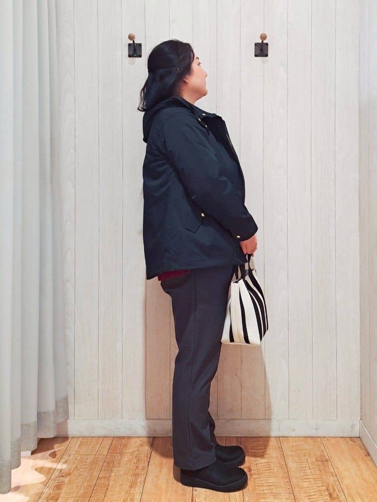 kotomiさんの「SHOO･LA･RUE｜【高レビュー/洗濯機可/SS-LL】あったか裏起毛 のびのびストレッチ テーパードパンツ」を使ったコーディネート