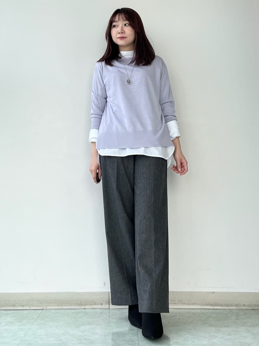 KAHOさんの「UNTITLED｜【8色展開/体型カバー】魅せるタイムレスニット」を使ったコーディネート