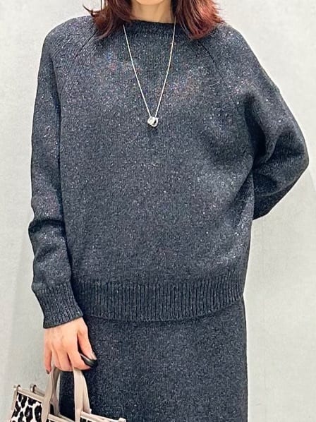 Miwaさんの「UNTITLED｜【セットアップ可/ゆったり】ウール混ラメニット」を使ったコーディネート