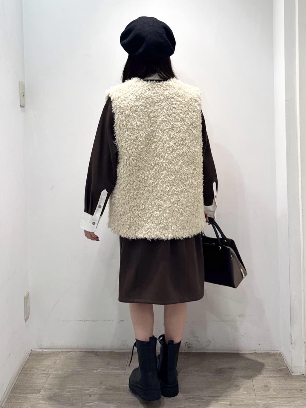 yuicciさんの「OPAQUE.CLIP｜ポロ衿配色ミニワンピース【洗濯機OK】」を使ったコーディネート