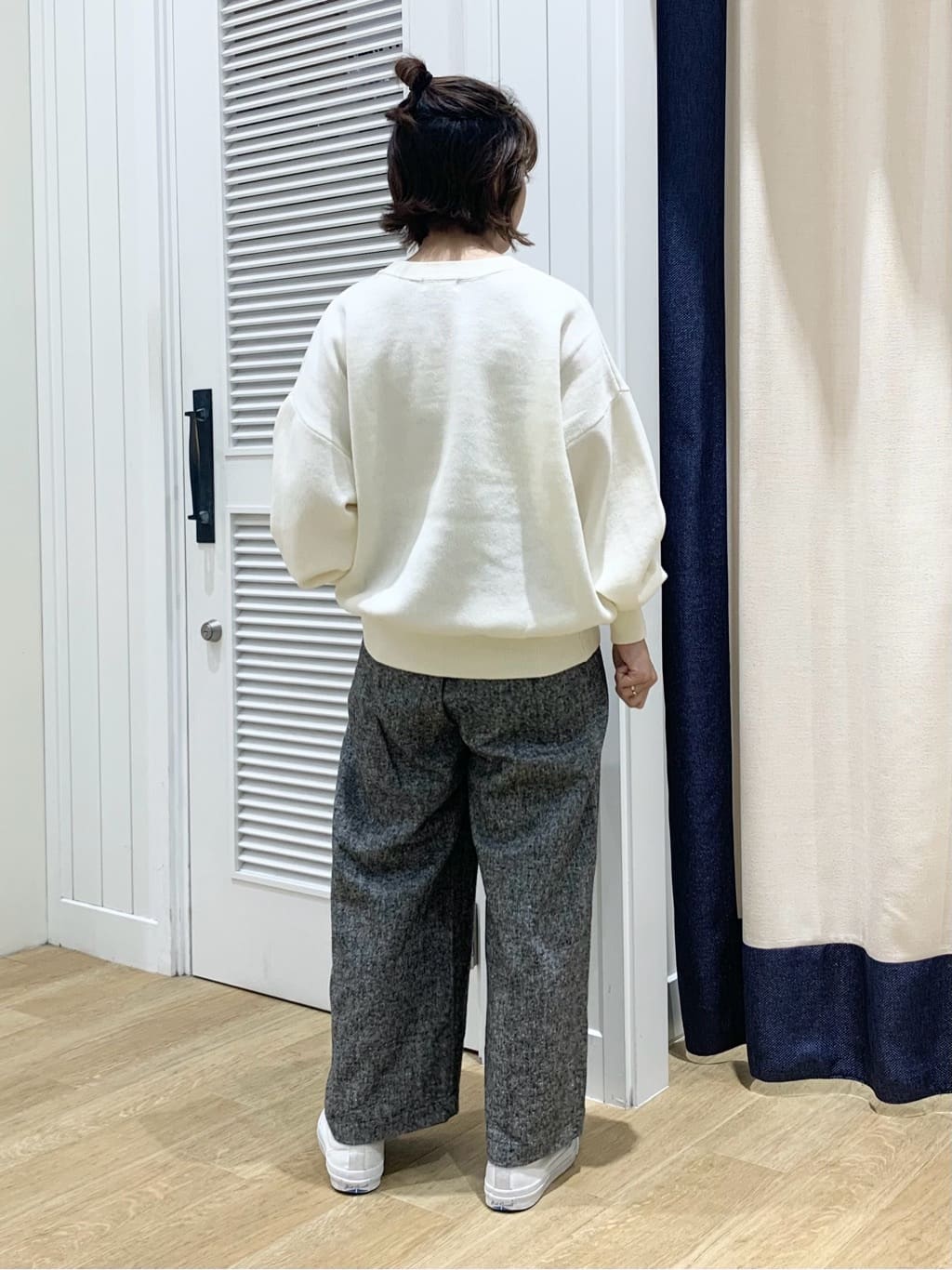 IMARIさんの「Dessin｜【洗える】Dサガラ刺繍ワッペン付きニット」を使ったコーディネート