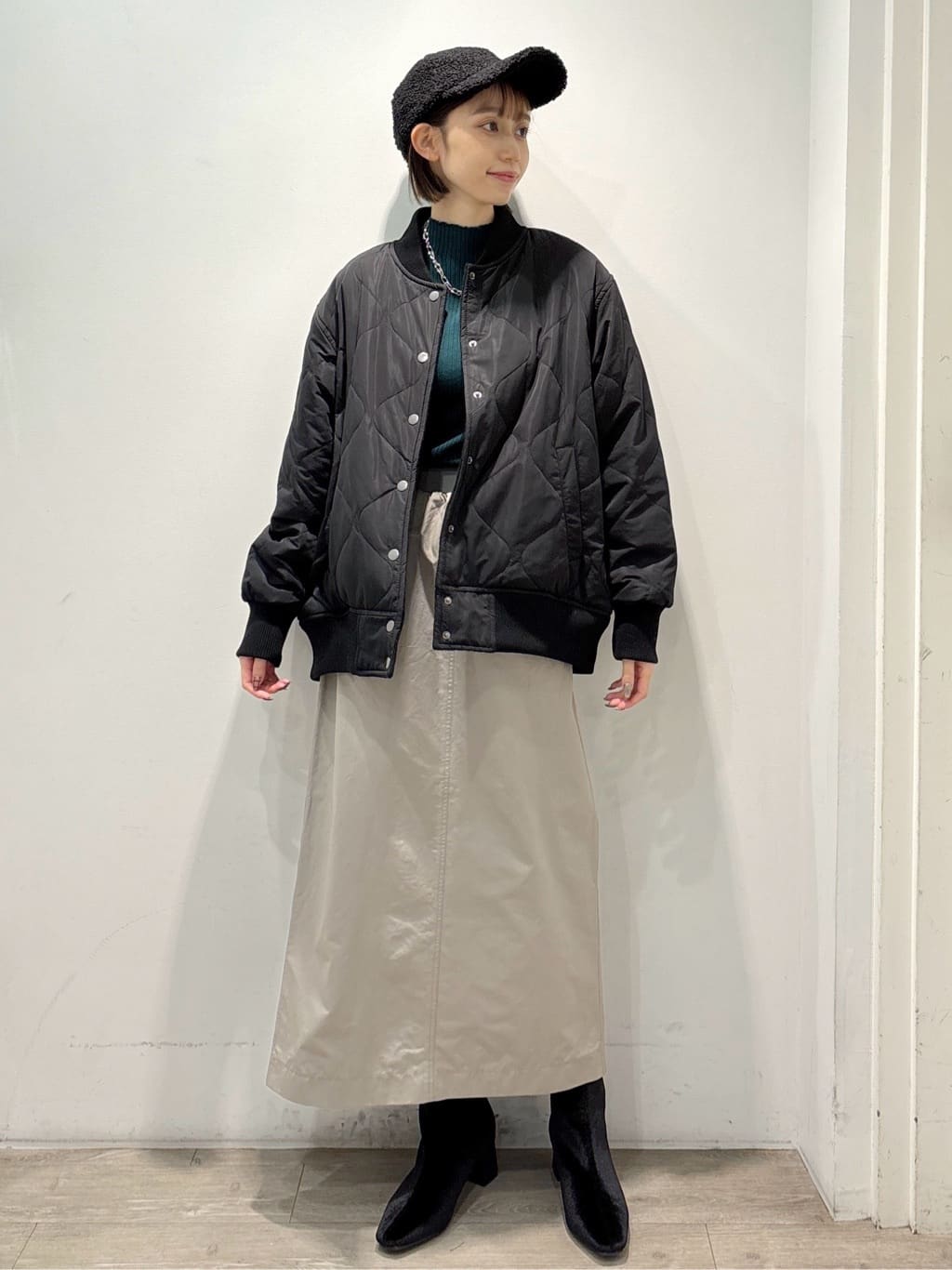 ぶまりんさんの「OPAQUE.CLIP｜ハイネックリブニット【洗濯機OK】」を使ったコーディネート