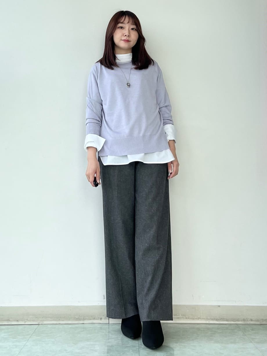 KAHOさんの「UNTITLED｜【8色展開/体型カバー】魅せるタイムレスニット」を使ったコーディネート