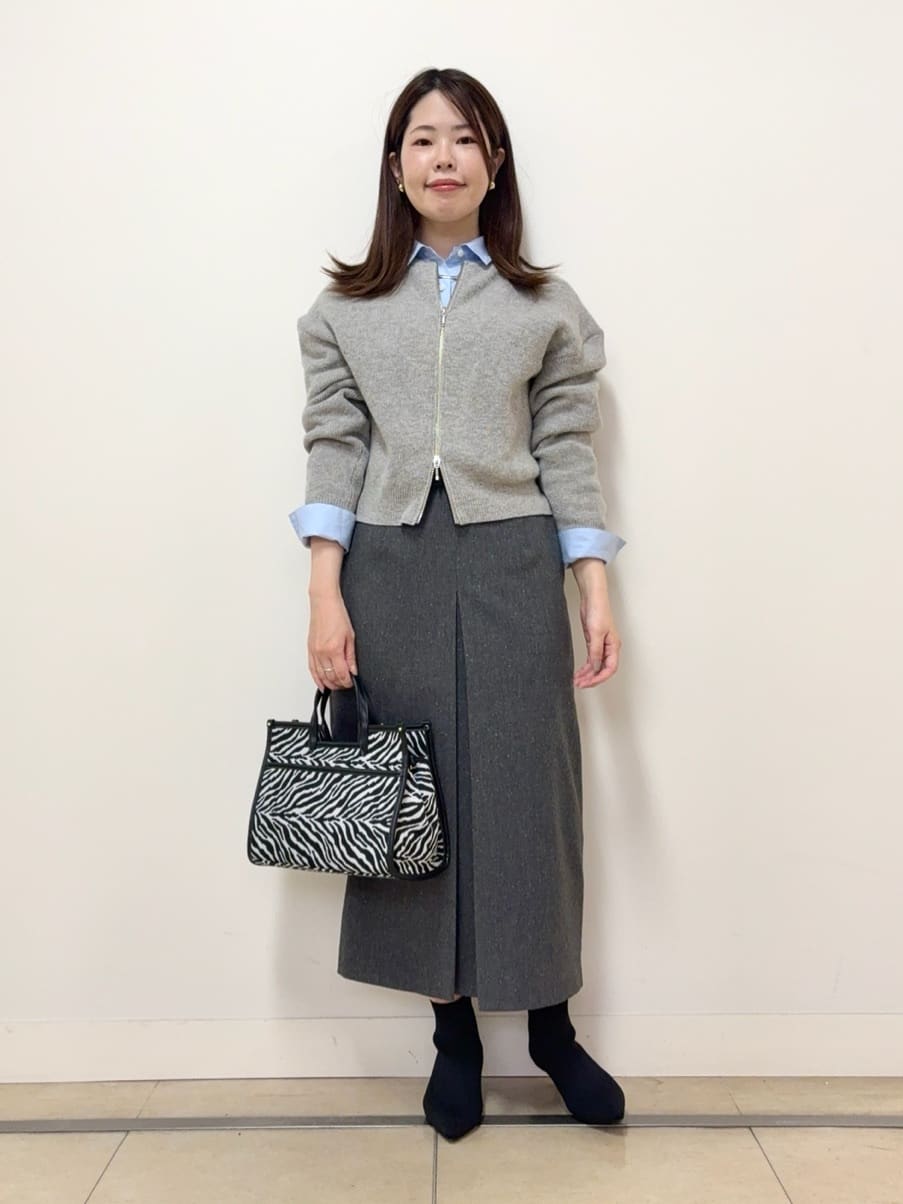 asamiさんの「UNTITLED｜【ゆったりサイズ／着丈短め】ジップニットカーディガン」を使ったコーディネート