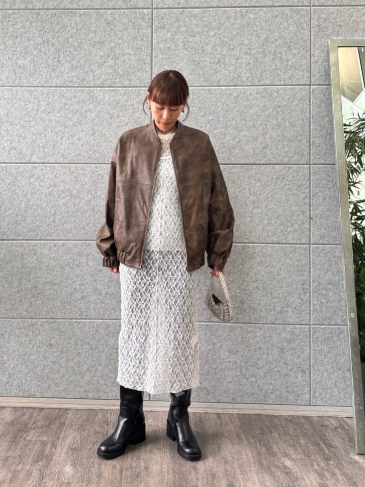 designer yukaさんの「CODE A｜stretch lace cami dress」を使ったコーディネート