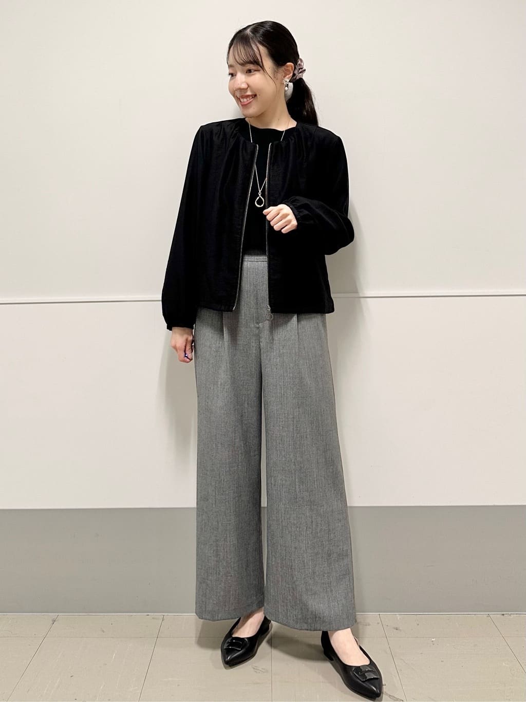 Momoさんの「Reflect｜【ライトアウター／ゆったり羽織れる／気軽な羽織りに◎】ライトブルゾン」を使ったコーディネート