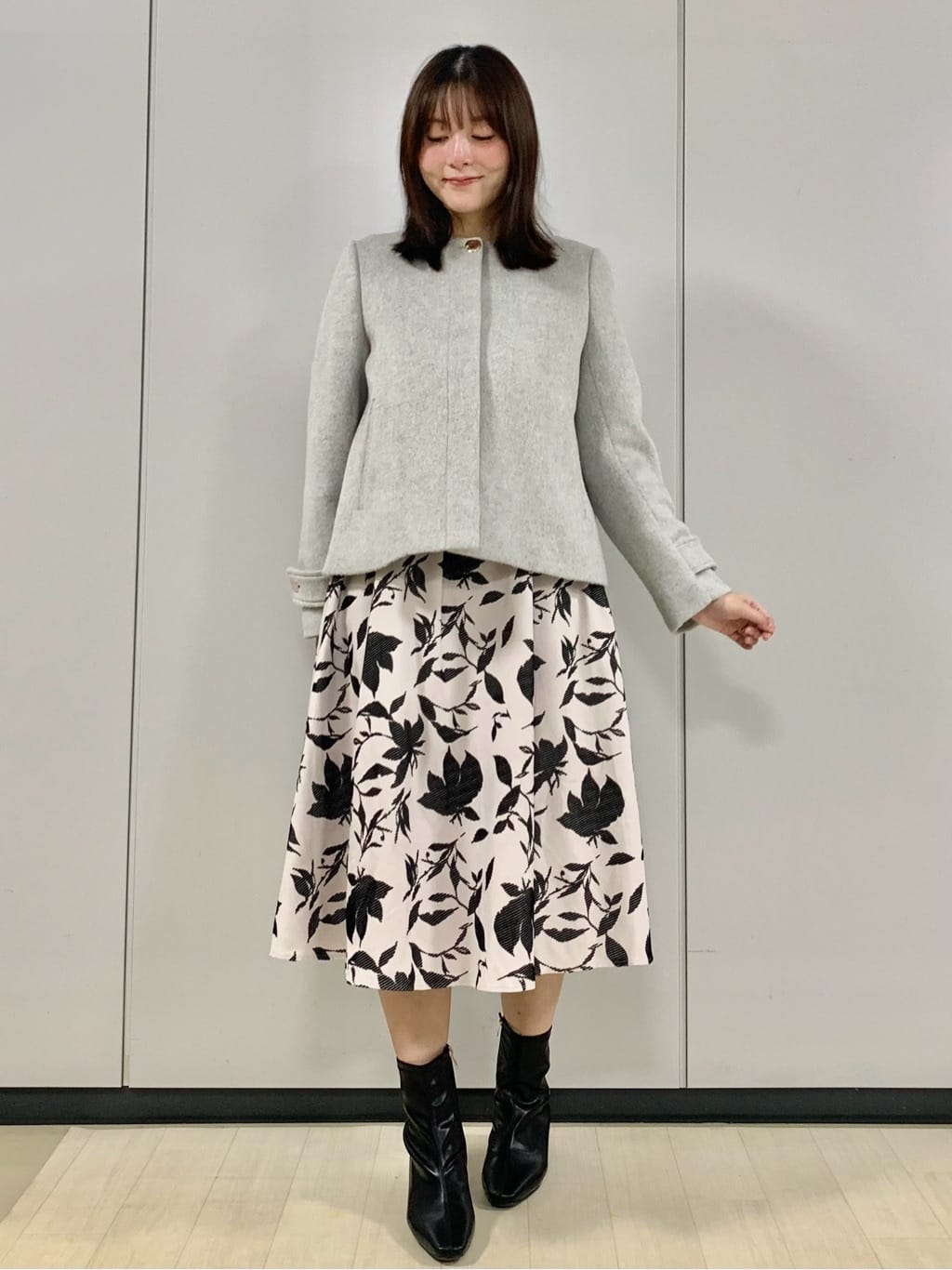 kasumiさんの「index｜フラワータックフレアスカート【洗濯機OK／イージーアイロン／防シワ】」を使ったコーディネート