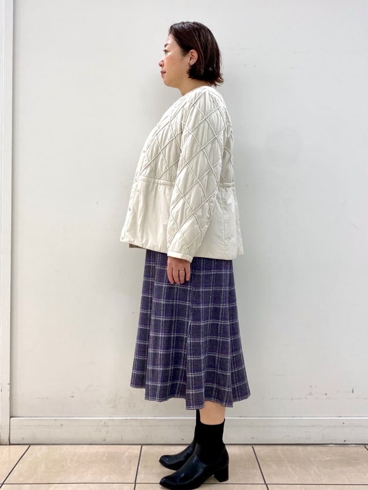 ksmさんの「Reflect｜【気軽な羽織に◎】中綿キルティングショートコート」を使ったコーディネート