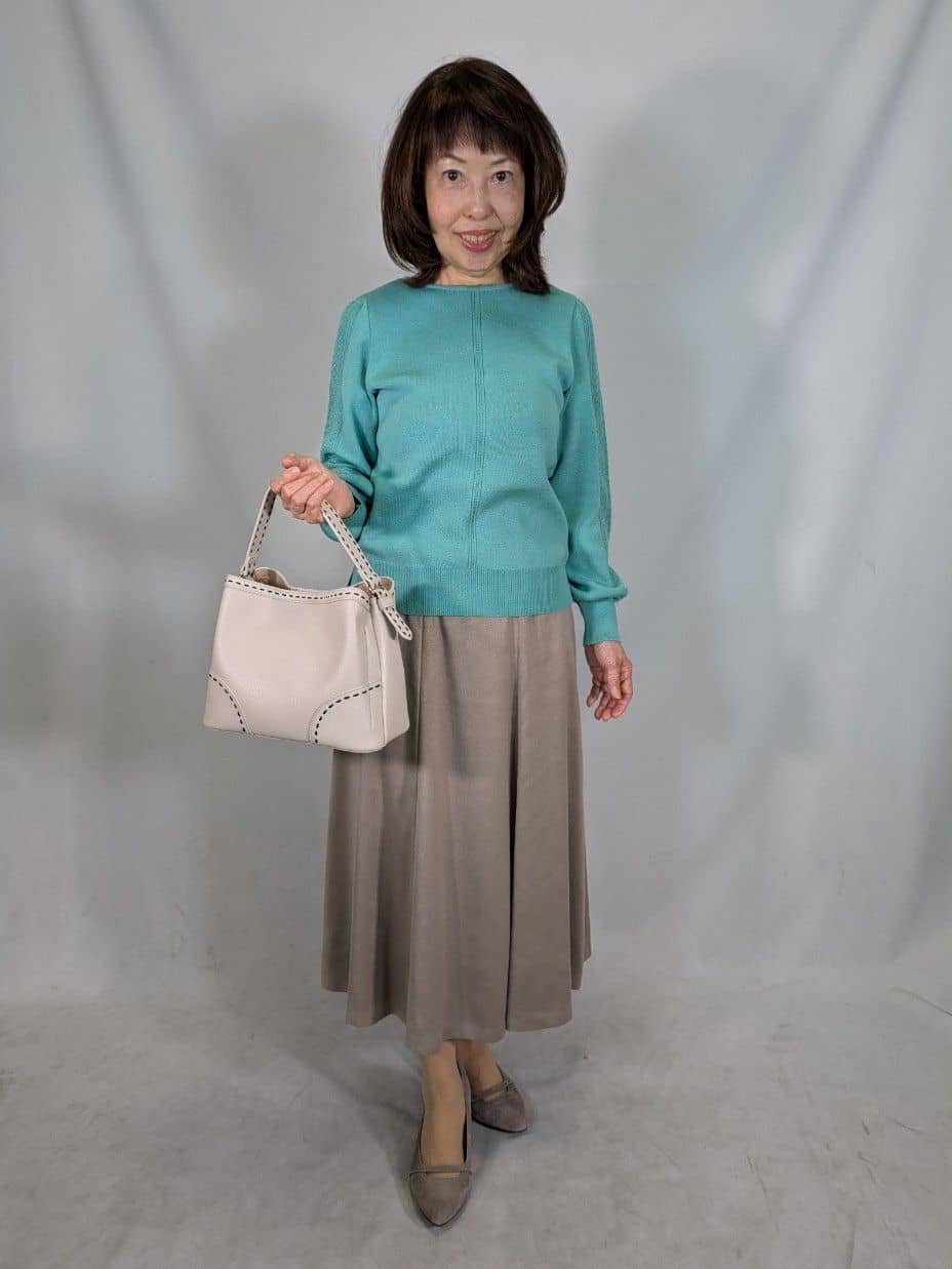 k.kazunoさんの「Reflect｜【選べる8色／スカートにもパンツにも◎】ウール混ボートネックニット」を使ったコーディネート
