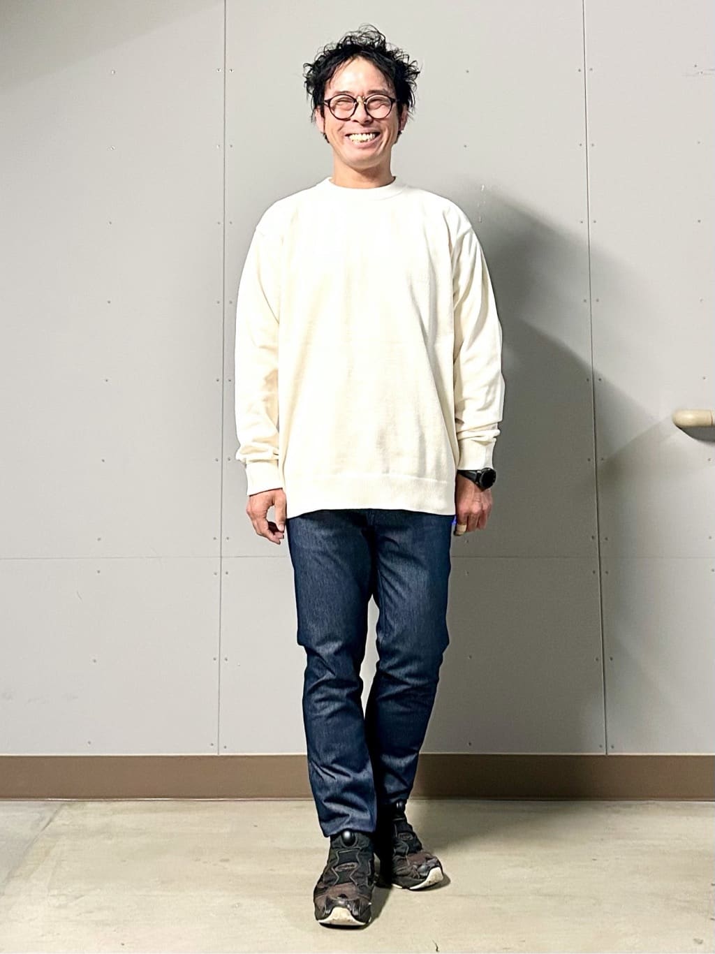 KENJI Iさんの「THE SHOP TK｜オンブレーチェックバンドカラーシャツ 【洗濯機OK】」を使ったコーディネート