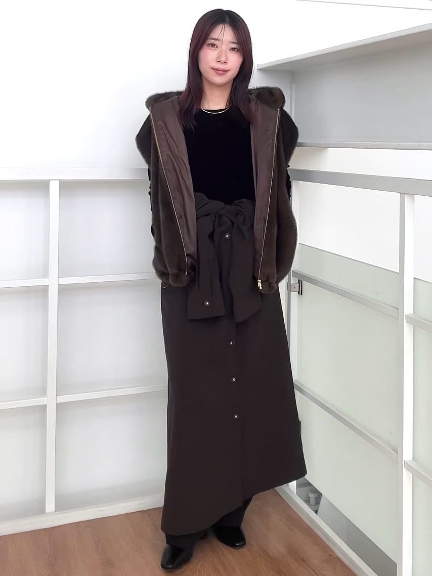 RINAさんの「OPAQUE.CLIP｜【es】ダブルポケットロングシャツワンピース【洗濯機OK】」を使ったコーディネート
