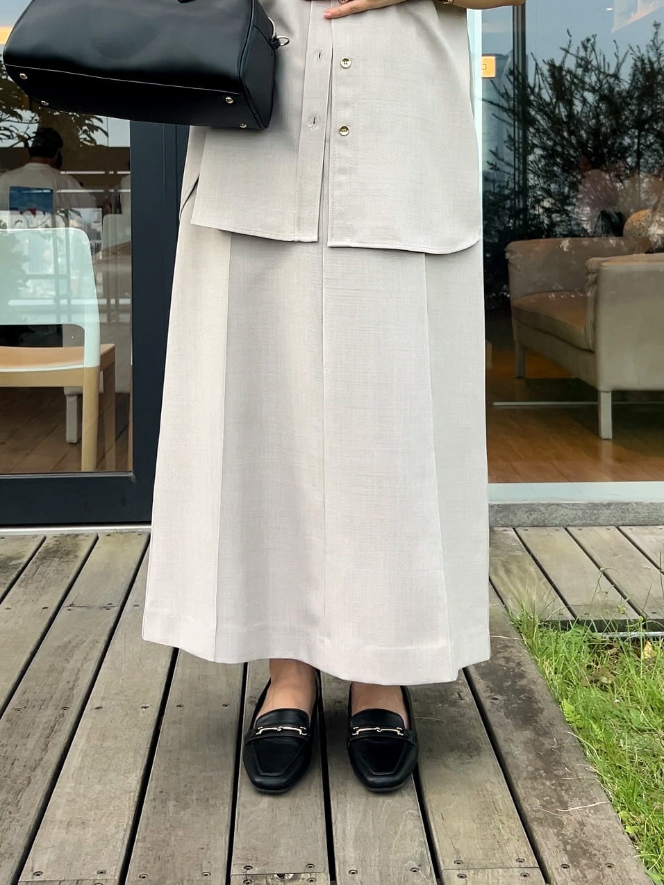 ちびゆきさんの「grove｜【カセット服/選べる着丈】洗濯機で洗えるオーバーシャツ」を使ったコーディネート