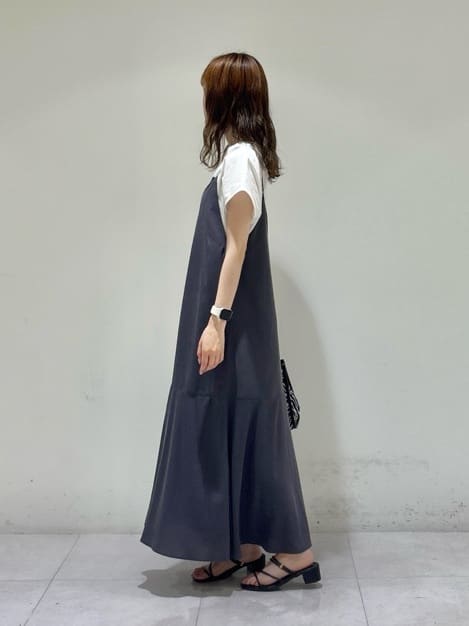 kyokaさんの「UNTITLED｜【洗える/肩紐調節可能】パウダーキャミワンピース」を使ったコーディネート