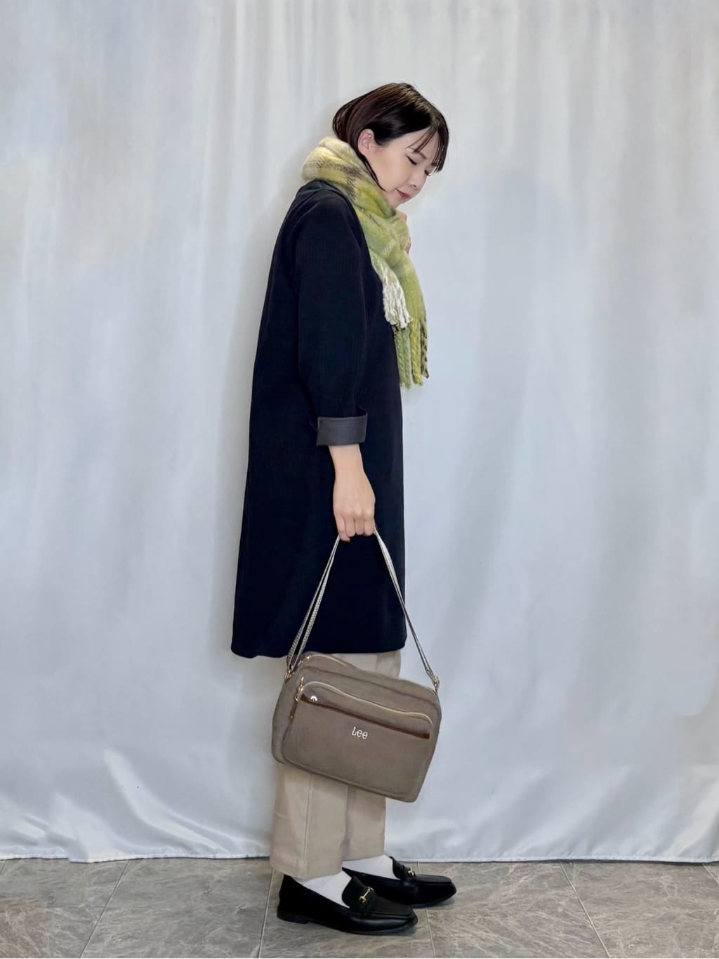 ネリさんの「SHOO･LA･RUE｜【高レビュー/洗濯機可/SS-LL】あったか裏起毛 のびのびストレッチ テーパードパンツ」を使ったコーディネート