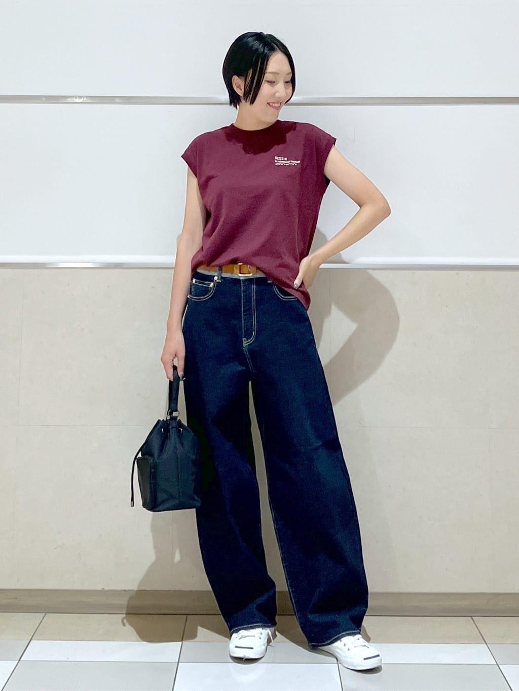 eriko さんの「Dessin｜【洗える】オーガニックコットンフレンチスリーブ」を使ったコーディネート