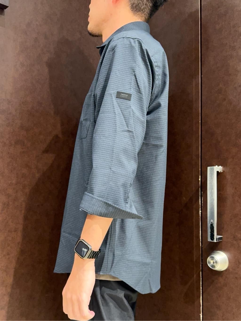 shuheiさんの「TAKEO KIKUCHI｜【COOL CITY WEAR】DotAir（R）サッカー シャツ」を使ったコーディネート