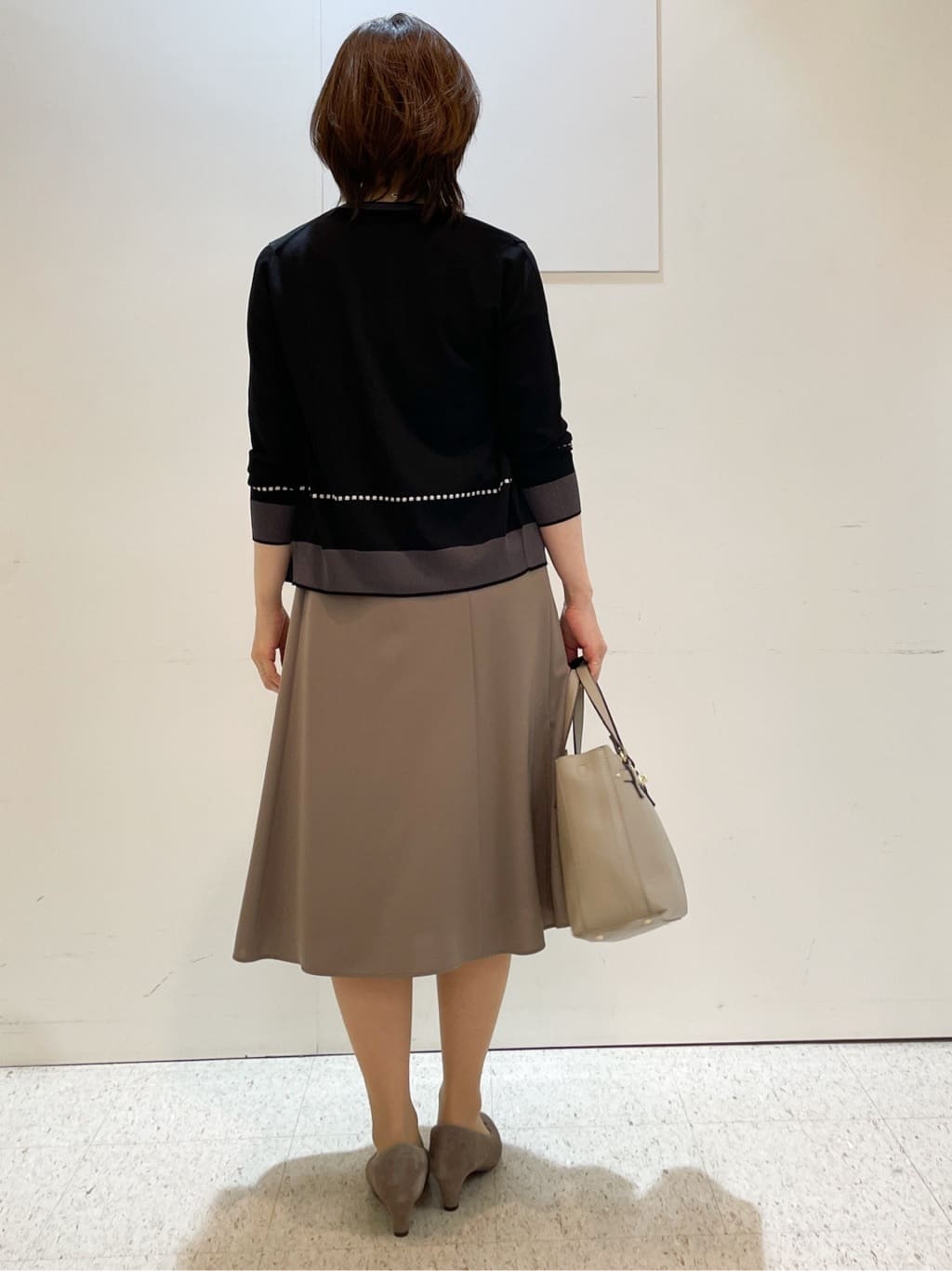 めいさんの「Reflect｜【WEB先行カラーあり／手洗い可／アンサンブル可】バイカラーカーディガン」を使ったコーディネート