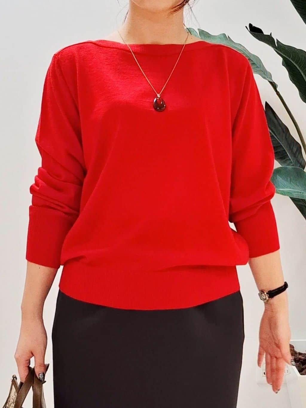 YuKaRiさんの「UNTITLED｜【アンサンブル可/洗える】シルクウールカシミヤ ドルマンスリーブニット」を使ったコーディネート