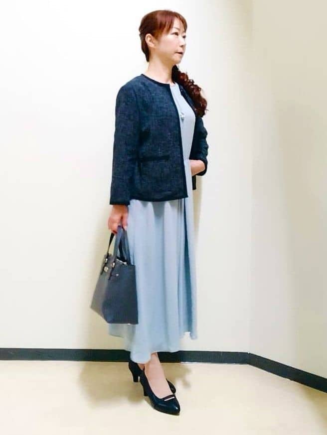 花さんの「Reflect｜【吸水速乾／防しわ】シルキープリーツワンピース」を使ったコーディネート