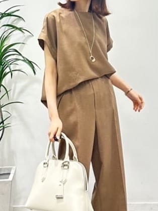 Miwaさんの「UNTITLED｜【UV/はっ水/セットアップ可】リラククールパンツ」を使ったコーディネート