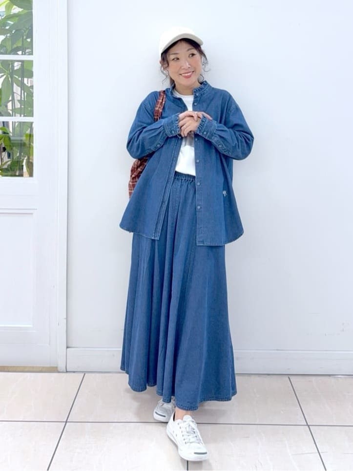 Osawaさんの「Dessin｜【洗える】箔プリントロングTシャツ」を使ったコーディネート