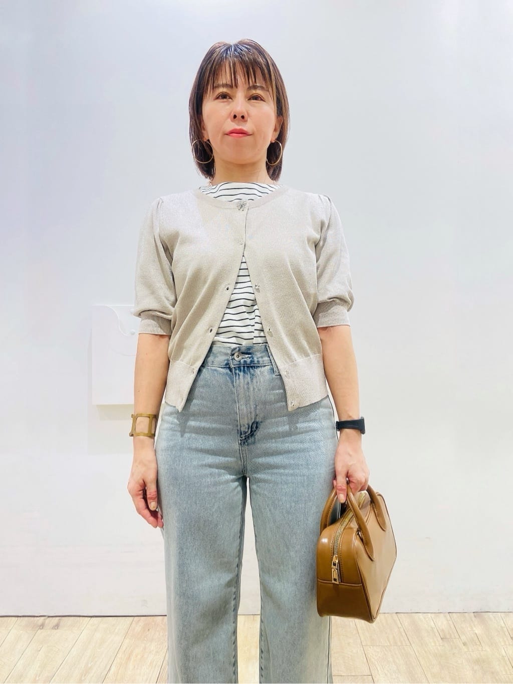 YUKOさんの「index｜《7色展開／XS-LLサイズ》多機能タックスリーブトップス【汗ジミ防止／吸水速乾／接触冷感／UVケア」を使ったコーディネート