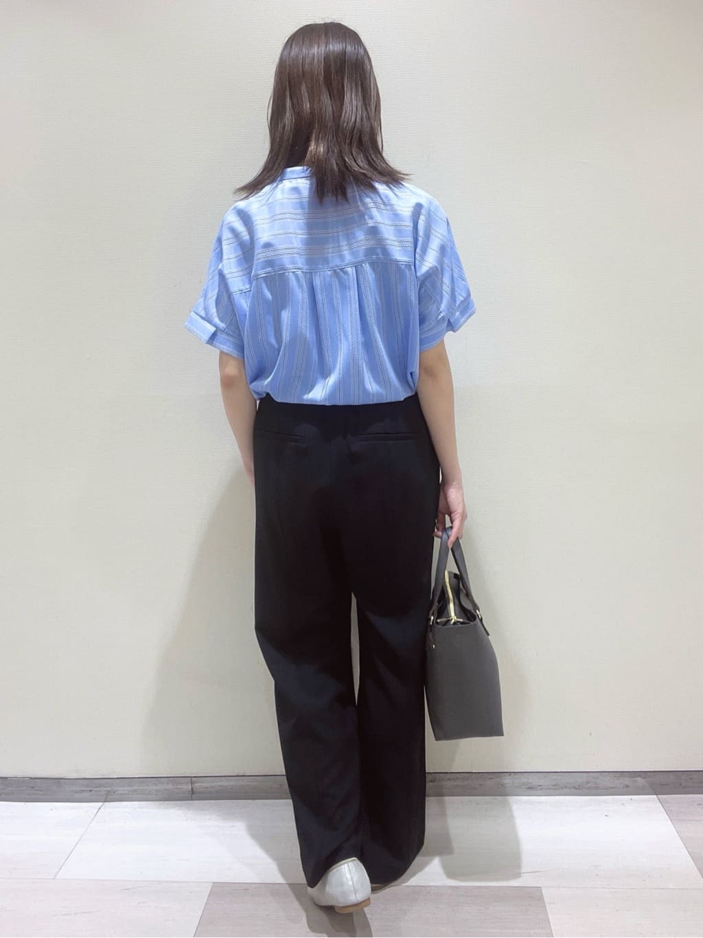 yukaさんの「Reflect｜【洗える】ドビーストライプブラウス」を使ったコーディネート
