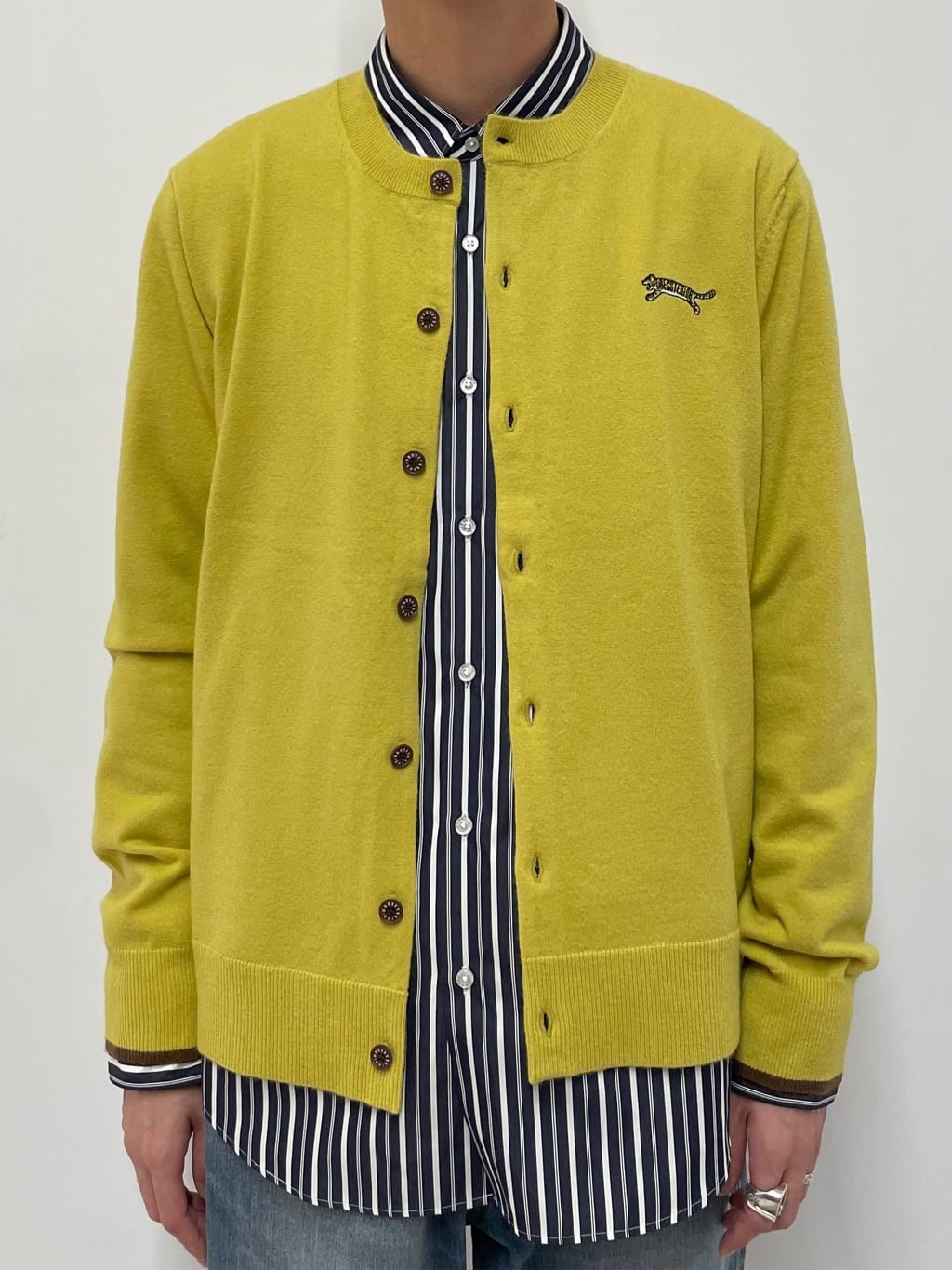 蒲谷祐太さんの「DRESSTERIOR｜THOMAS MASON ストライプシャツ」を使ったコーディネート
