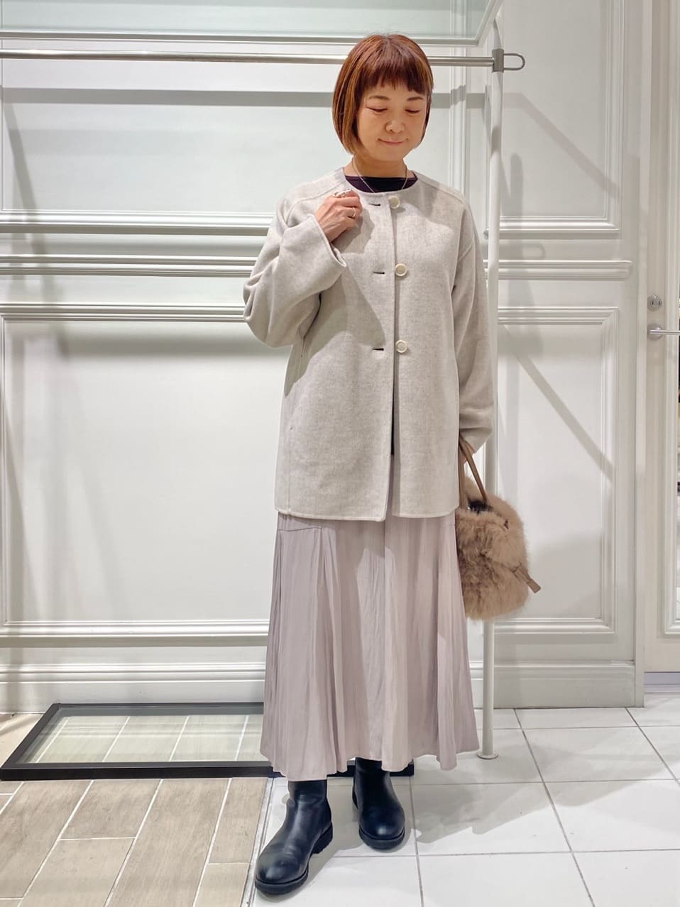 AKKOさんの「UNTITLED｜【ミディ丈/軽やか】セミラグランリバー コート」を使ったコーディネート