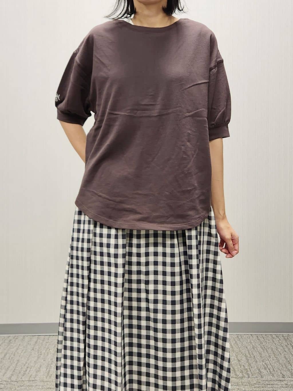 naraさんの「Dessin｜【360度可愛い/前後2WAY/洗える】ライトコットンヘンリーカットソー」を使ったコーディネート