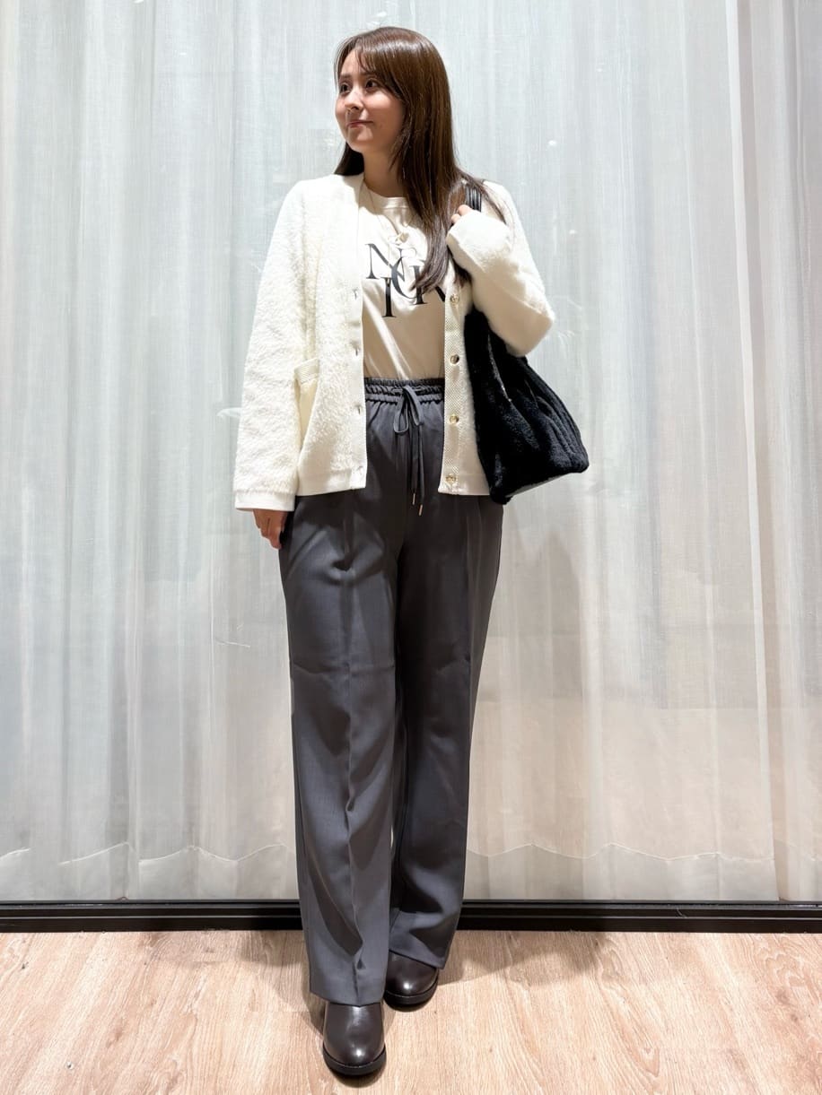 かなさんの「OPAQUE.CLIP｜《SS-LLサイズ》ストレッチ美脚イージーワイドパンツ【防シワ／洗濯機洗い可】」を使ったコーディネート