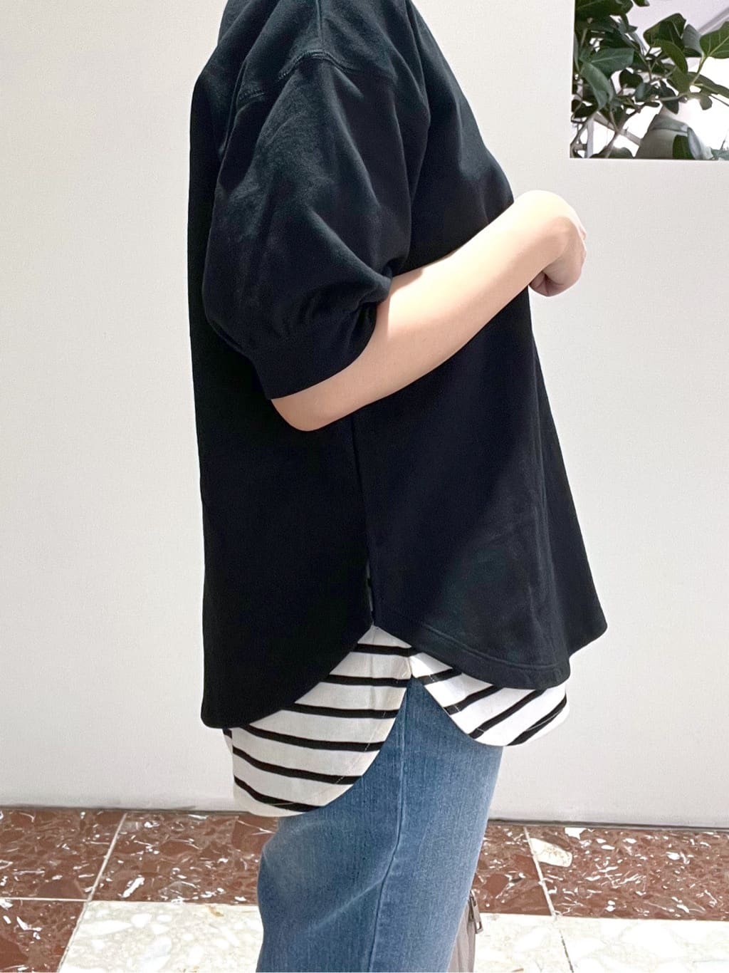 Makinoさんの「Dessin｜【360度可愛い/前後2WAY/洗える】ライトコットンヘンリーカットソー」を使ったコーディネート