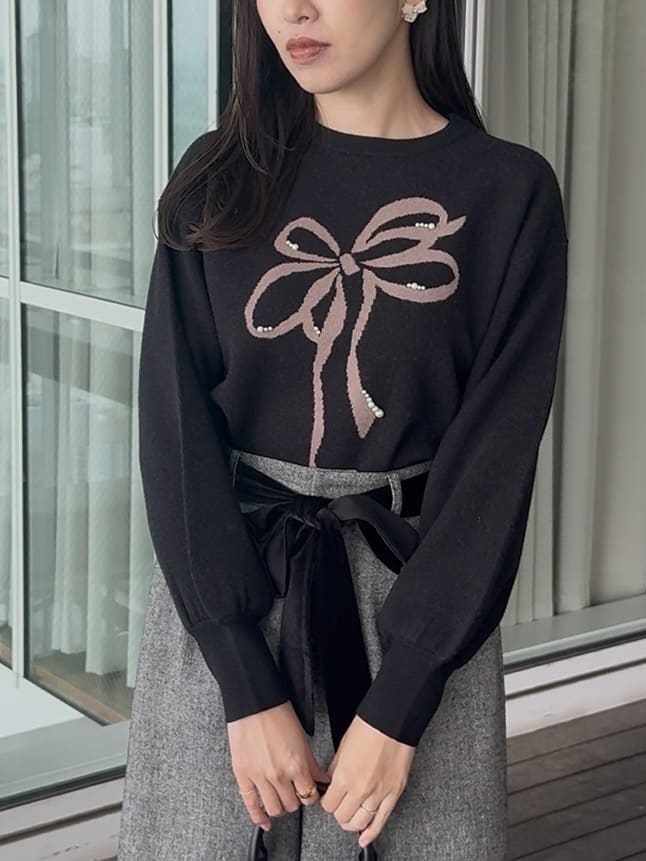 teiさんの「Couture brooch｜【上品華やか・通勤】ラメツイード ワイドパンツ」を使ったコーディネート