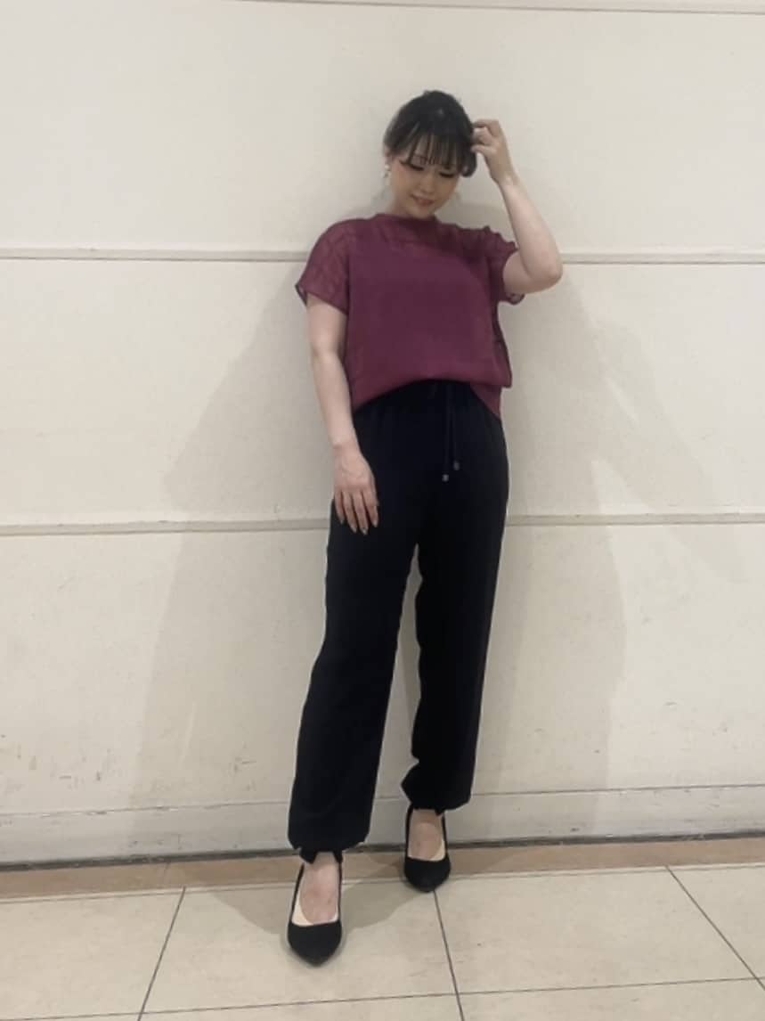 watanabeさんの「UNTITLED｜【シアー】チェックスタンドネックブラウス」を使ったコーディネート