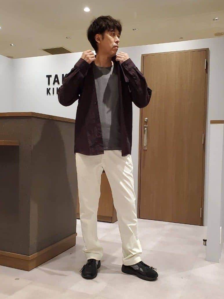 ishidaさんの「TAKEO KIKUCHI｜【Made in JAPAN】播州織 ドビー千鳥シャツ」を使ったコーディネート