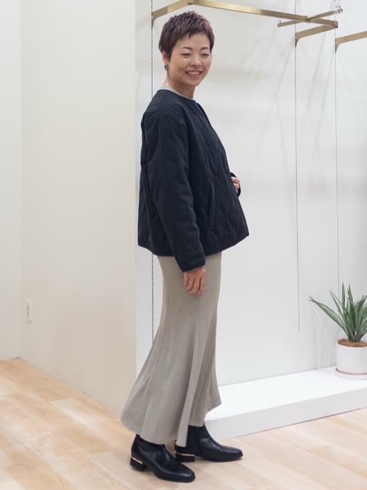 シュウコさんの「grove｜【2WAY・リバーシブル】大人が着たい上品コーデュロイジャケット」を使ったコーディネート