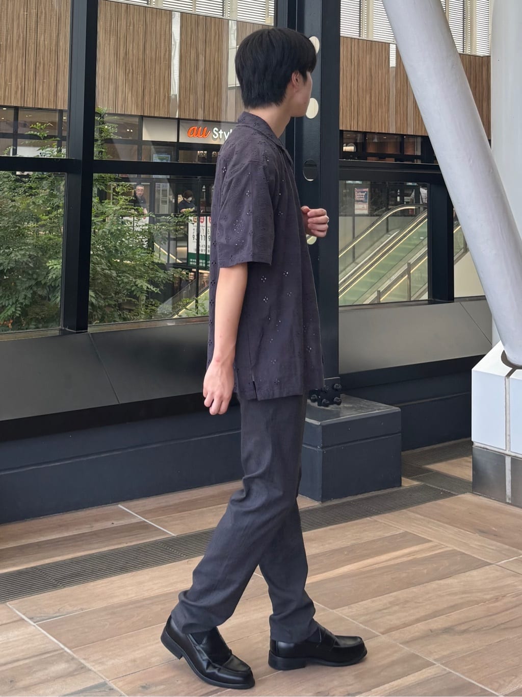 うらしーさんの「THE SHOP TK｜パターンジャカード半袖Tシャツ【洗濯機OK】」を使ったコーディネート