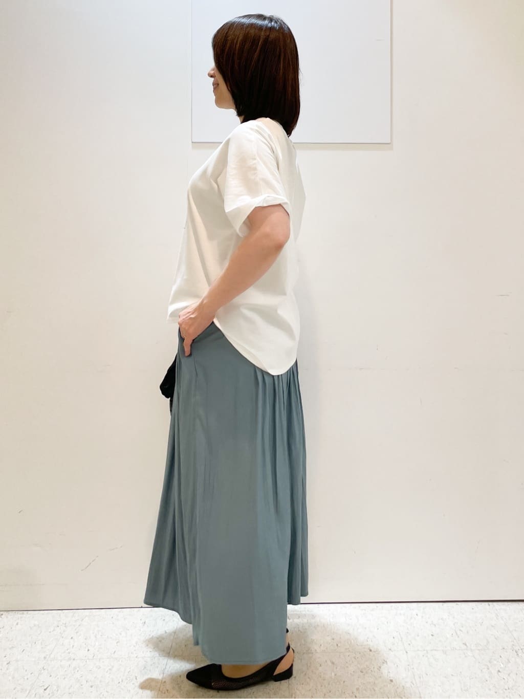 めいさんの「Reflect｜【ウエストゴム仕様／長く着られる◎】スカーチョパンツ」を使ったコーディネート