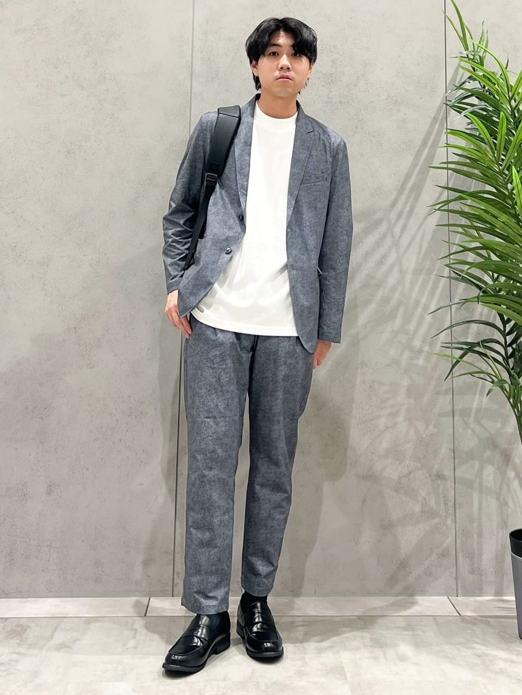 SHI-MAさんの「THE SHOP TK｜スマートムーブメッシュバーズアイジャケット【軽量/洗濯機OK/セットアップ可】」を使ったコーディネート
