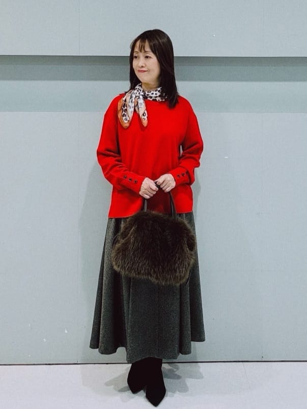 makiさんの「UNTITLED｜【アンサンブル可/洗える】ウールミラノリブニット」を使ったコーディネート