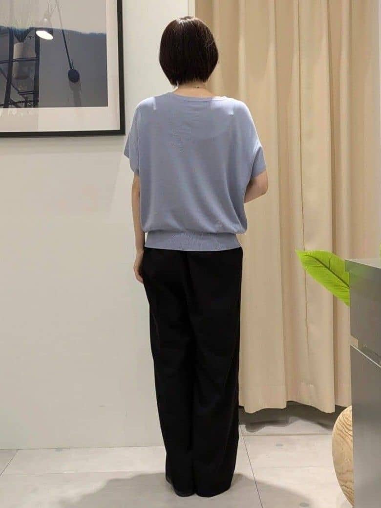 なめさんの「THE SHOP TK｜さらさらフレアスリーブサマーニット【毛玉になりにくい/UV/洗濯機OK】」を使ったコーディネート
