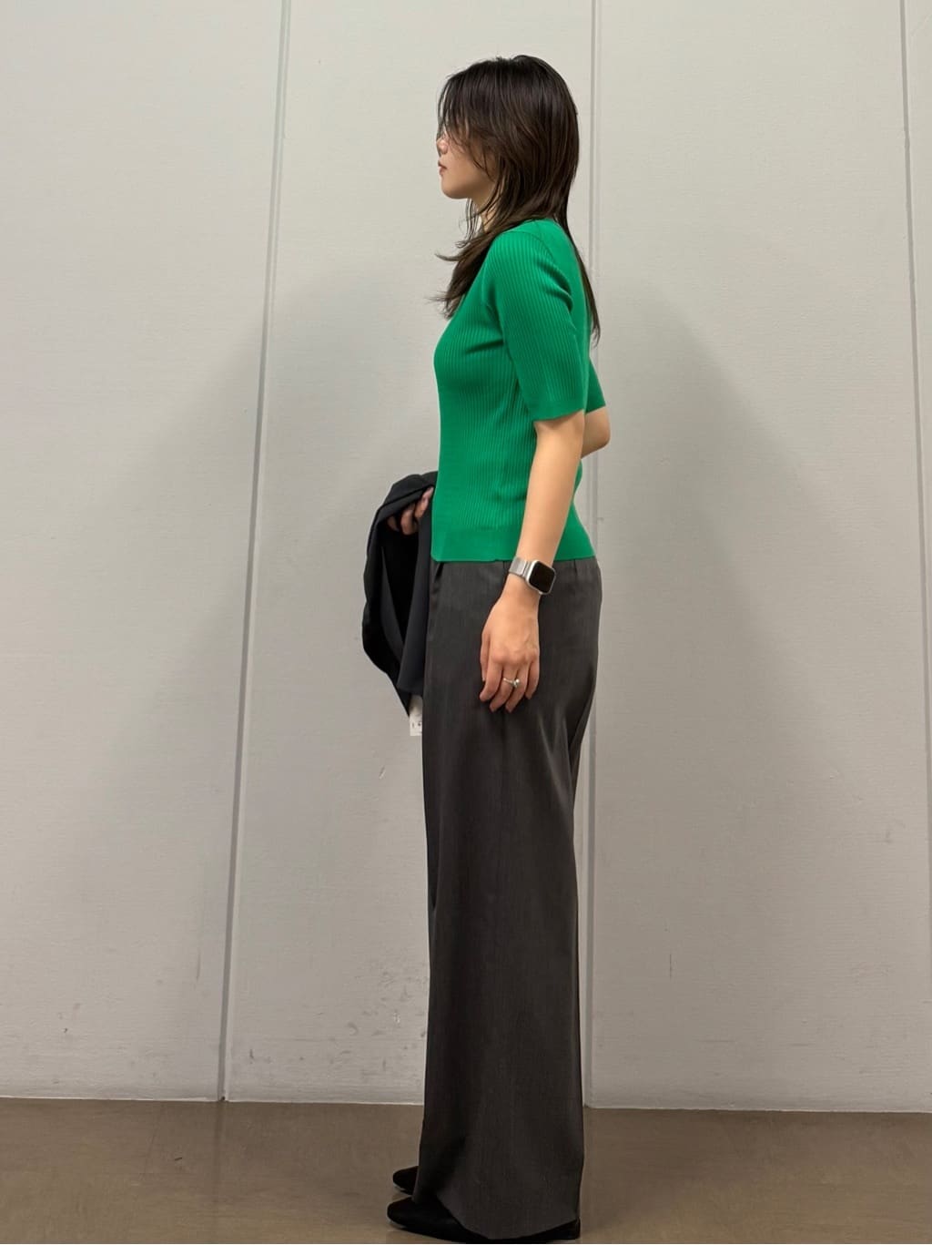 mizukiさんの「INDIVI｜【軽く羽織れる！】ダブルジャケット」を使ったコーディネート