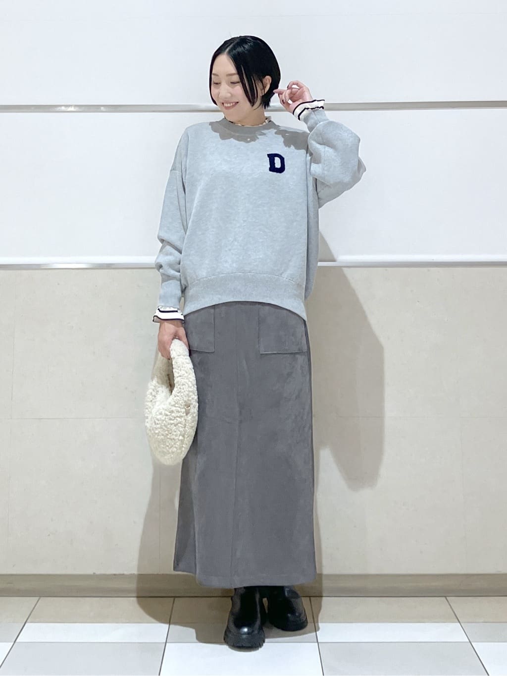 eriko さんの「Dessin｜キルトフードジャケット」を使ったコーディネート