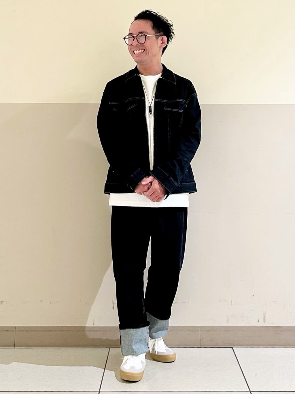 KENJI Iさんの「THE SHOP TK｜コットンデニムブルゾン 【セットアップ可】」を使ったコーディネート
