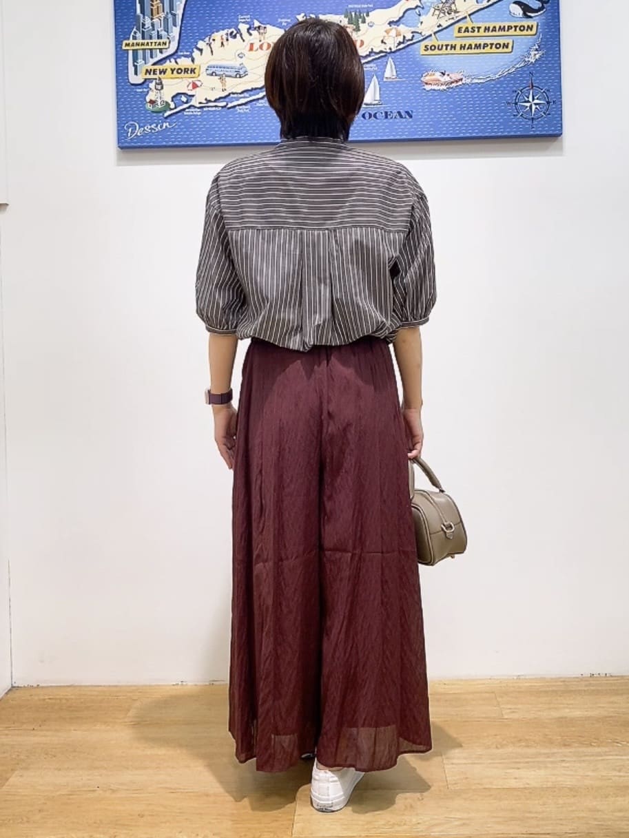 Hamaさんの「Dessin｜【洗える】フリルバンドカラー五分袖ブラウス」を使ったコーディネート