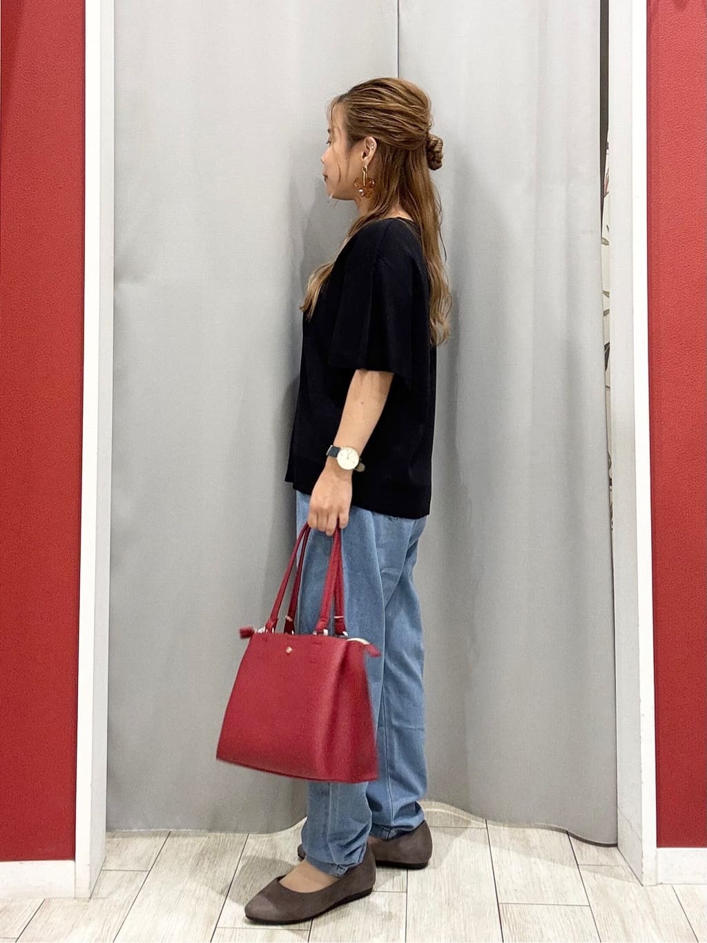 shioさんの「SHOO･LA･RUE｜【S-LL】二の腕はカバーして魅せる フレアスリーブニット」を使ったコーディネート